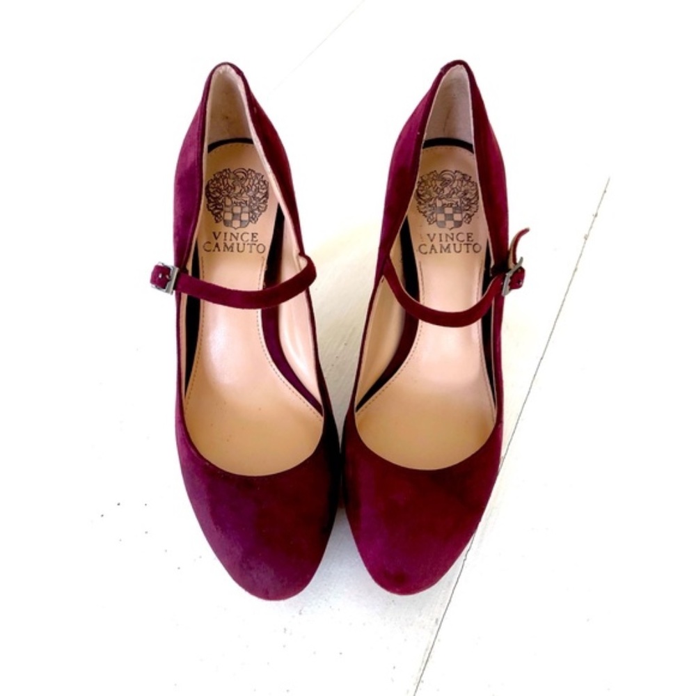 Vince Camuto Burgundy Mary Jane Pumps